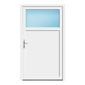Nebeneingangstür 118x200 cm Weiß 1/3 Glas