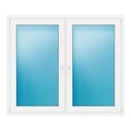 Zweiflügeliges Fenster 153x131 cm Weiß