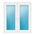 Zweiflügeliges Fenster 109x120,5 cm Weiß