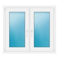 Zweiflügeliges Fenster 106,8x96,4 cm Weiß