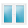 Zweiflügeliges Fenster 120x106 cm Weiß