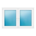 Zweiflügeliges Fenster 155x101,5 cm Weiß