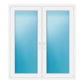 Zweiflügeliges Fenster 132x148 cm Weiß