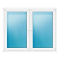 Zweiflügeliges Fenster 168x138 cm Weiß