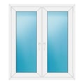 Zweiflügeliges Fenster 116x132 cm Weiß