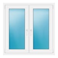 Zweiflügeliges Fenster 113x114 cm Weiß