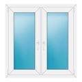 Zweiflügeliges Fenster 108x112 cm Weiß