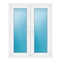 Zweiflügeliges Fenster 106x132 cm Weiß