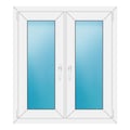 Zweiflügeliges Fenster 94x106 cm Weiß