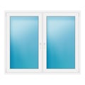 Zweiflügeliges Fenster 170x142 cm Weiß