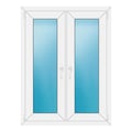 Zweiflügeliges Fenster 94x124 cm Weiß