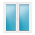 Zweiflügeliges Fenster 136x150 cm Weiß