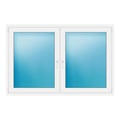 Zweiflügeliges Fenster 180x118 cm Weiß