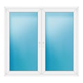 Zweiflügeliges Fenster 176x164 cm Weiß