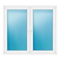 Zweiflügeliges Fenster 162x148 cm Weiß