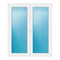 Zweiflügeliges Fenster 145x175 cm Weiß