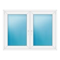 Zweiflügeliges Fenster 146x110 cm Weiß