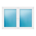 Zweiflügeliges Fenster 176x123 cm Weiß