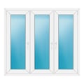 Dreiflügeliges Fenster 150x134 cm Weiß