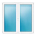 Zweiflügeliges Fenster 161x160 cm Weiß