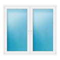 Zweiflügeliges Fenster 172x160 cm Weiß
