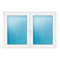 Zweiflügeliges Fenster 158x110 cm Weiß