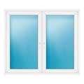 Zweiflügeliges Fenster 166x144 cm Weiß