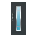 Aluminium Haustür 95x210 cm Anthrazitgrau RAL 7016 Prezo Top 01 