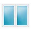 Zweiflügeliges Fenster 162x138 cm Weiß