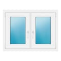 Zweiflügeliges Fenster 98x74 cm Weiß