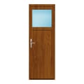 Nebeneingangstür 70x202 cm Golden Oak genarbt 1/3 Glas