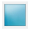 Festverglasung 79x81 cm Weiß