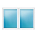 Zweiflügeliges Fenster 240x160 cm Weiß