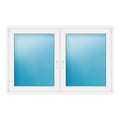 Zweiflügeliges Fenster 168,5x107 cm Weiß