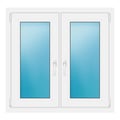 Zweiflügeliges Fenster 97x94 cm Weiß