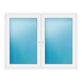 Zweiflügeliges Fenster 168x130 cm Weiß