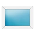 Festverglasung 76x56 cm Weiß