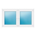 Zweiflügeliges Fenster 154x88 cm Weiß
