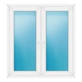 Zweiflügeliges Fenster 124x134 cm Weiß