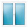 Zweiflügeliges Fenster 172x174 cm Weiß