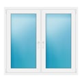 Zweiflügeliges Fenster 140x129 cm Weiß