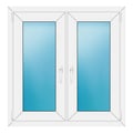Zweiflügeliges Fenster 100x102 cm Weiß