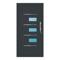 Aluminium Haustür 110x220 cm Anthrazitgrau RAL 7016 Prezo Top 18 