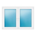 Zweiflügeliges Fenster 153x110 cm Weiß