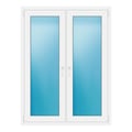 Zweiflügeliges Fenster 120x158 cm Weiß