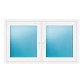 Zweiflügeliges Fenster 156x92 cm Weiß