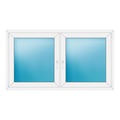 Zweiflügeliges Fenster 172x96 cm Weiß