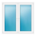 Zweiflügeliges Fenster 146x144 cm Weiß