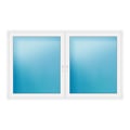 Zweiflügeliges Fenster 225x135 cm Weiß