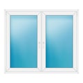 Zweiflügeliges Fenster 160x138 cm Weiß